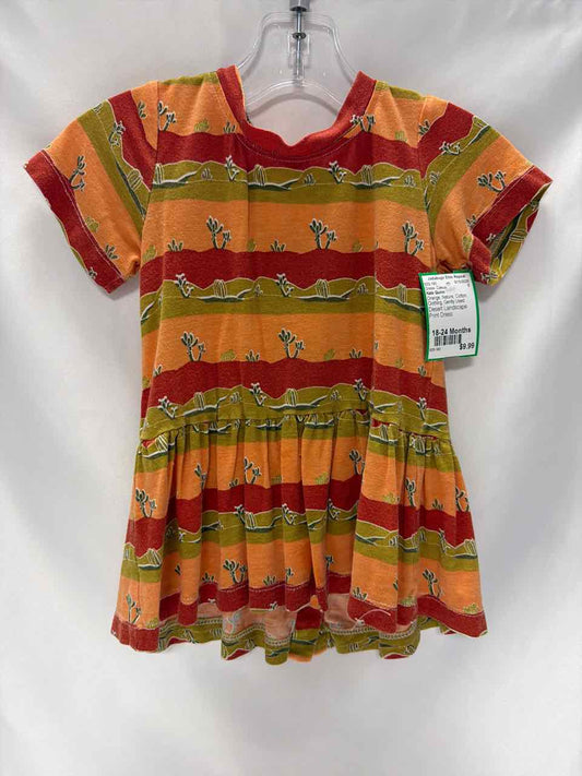Kate Quinn Size 18-24 Months Orange Gently Used Dress- Casual