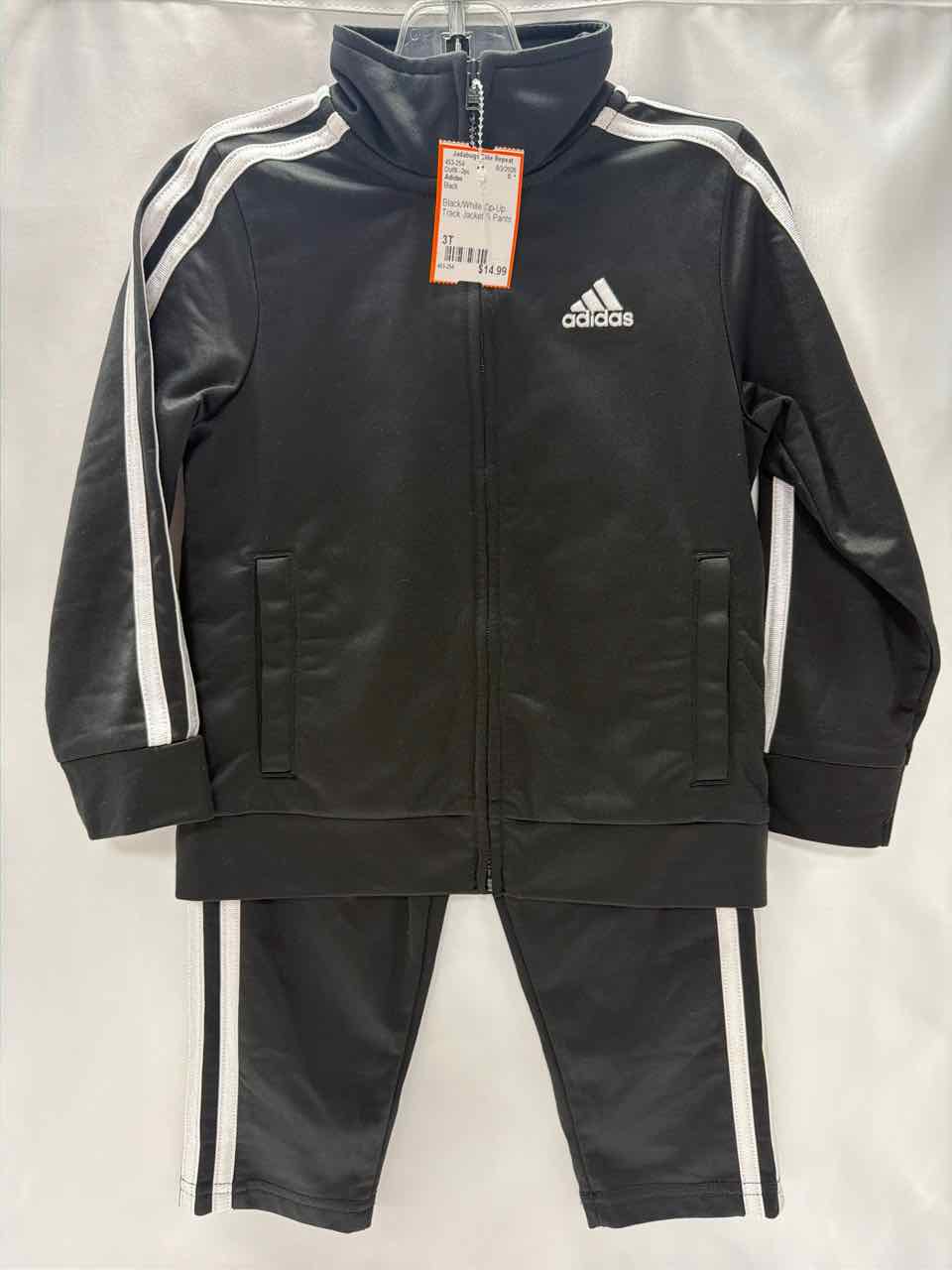 Adidas Size 3T Black Outfit -2pc