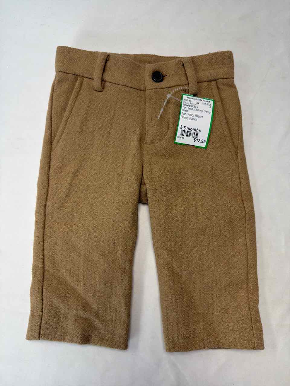 Janie and Jack Size 3-6 months Tan Gently Used Pants- Formal