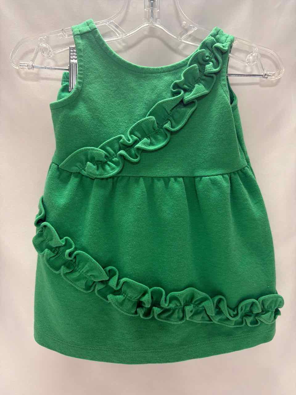 Janie and Jack Size 3-6 months Green Gently Used Dress- Casual