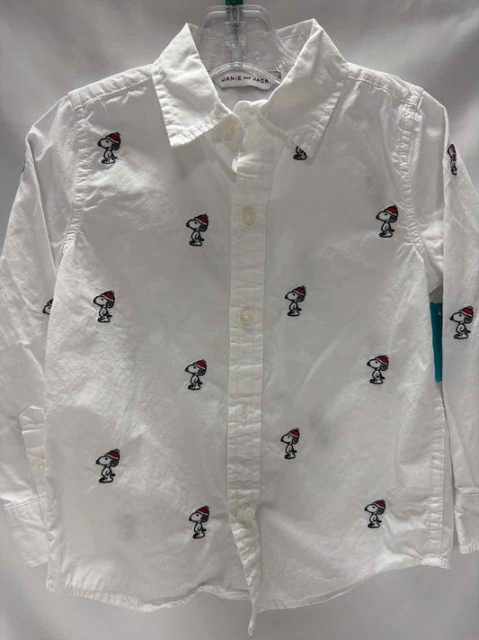Janie and Jack Size 3T White Shirt- Casual