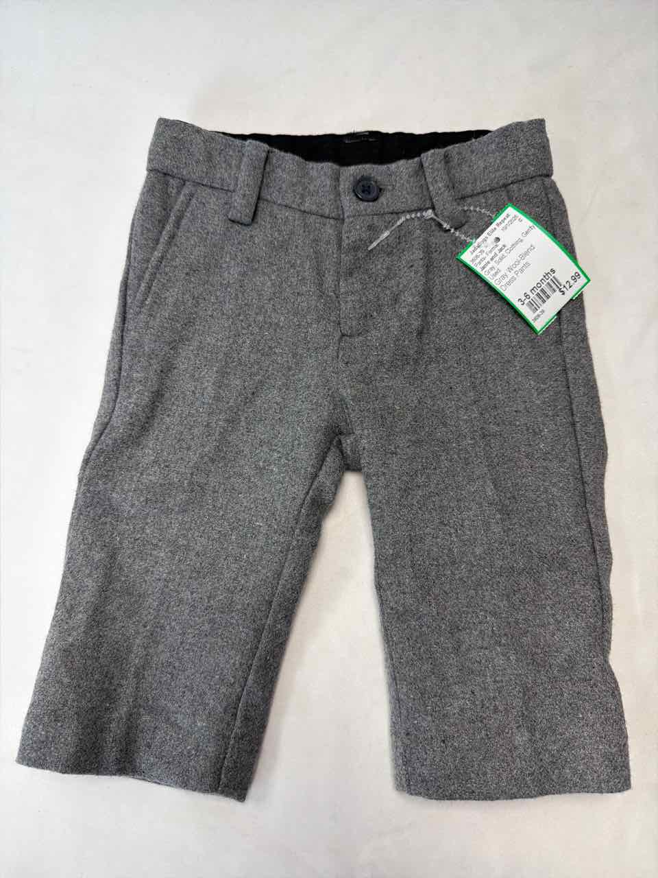 Janie and Jack Size 3-6 months Gray Gently Used Pants- Formal