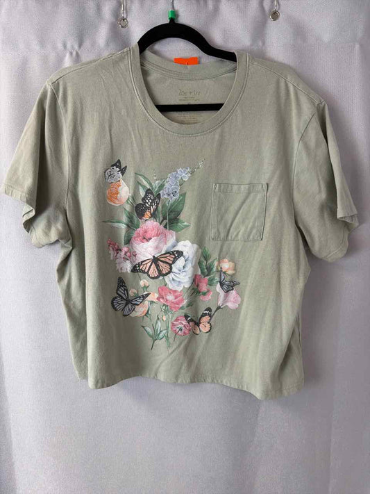 ZOE + Liz XL Gently Used Mint Shirt