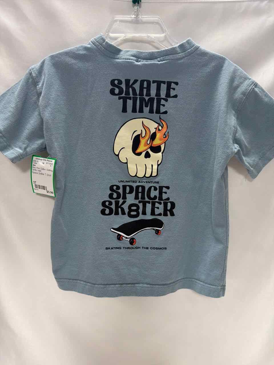 Zara Size 3T Blue Gently Used T-Shirt