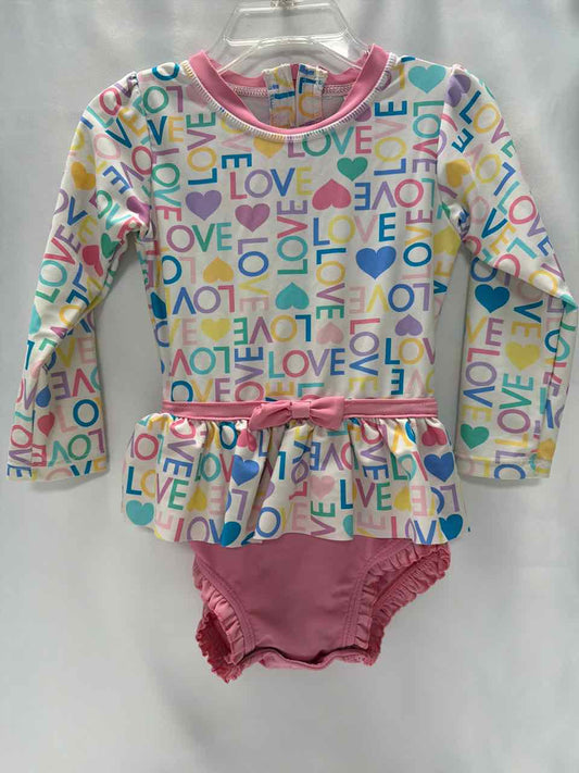Ruffle Butts Size 2T White Swimsuit- 1pc