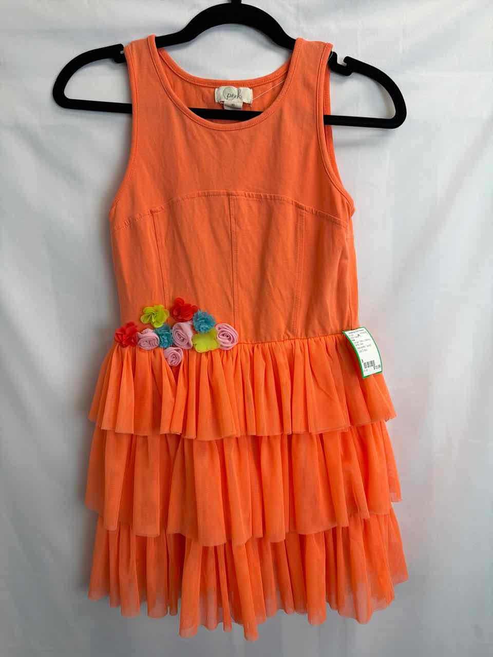 Peek Size 8 Orange Gently Used Dress- Casual
