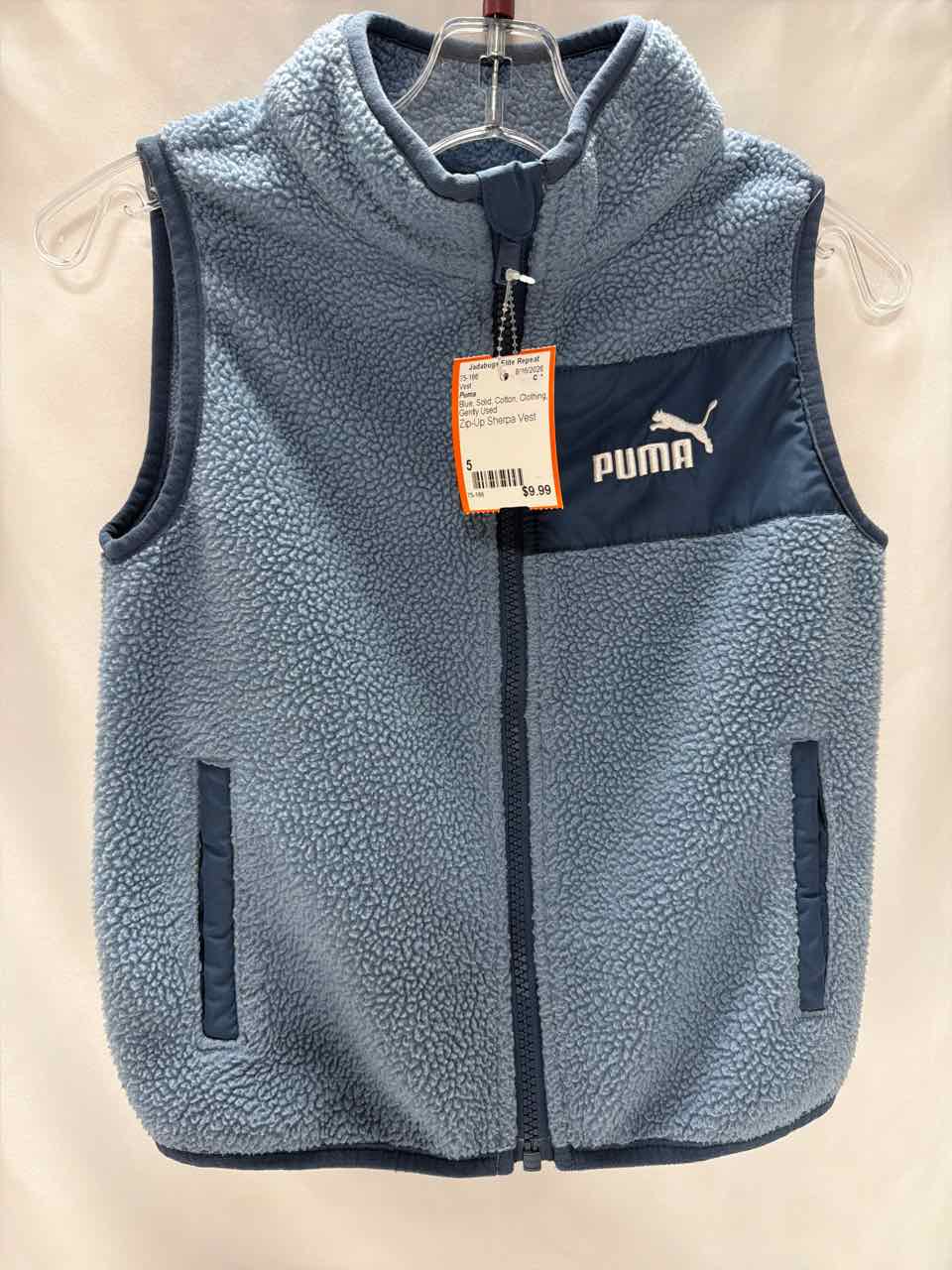 Puma Size 5 Blue Gently Used Vest