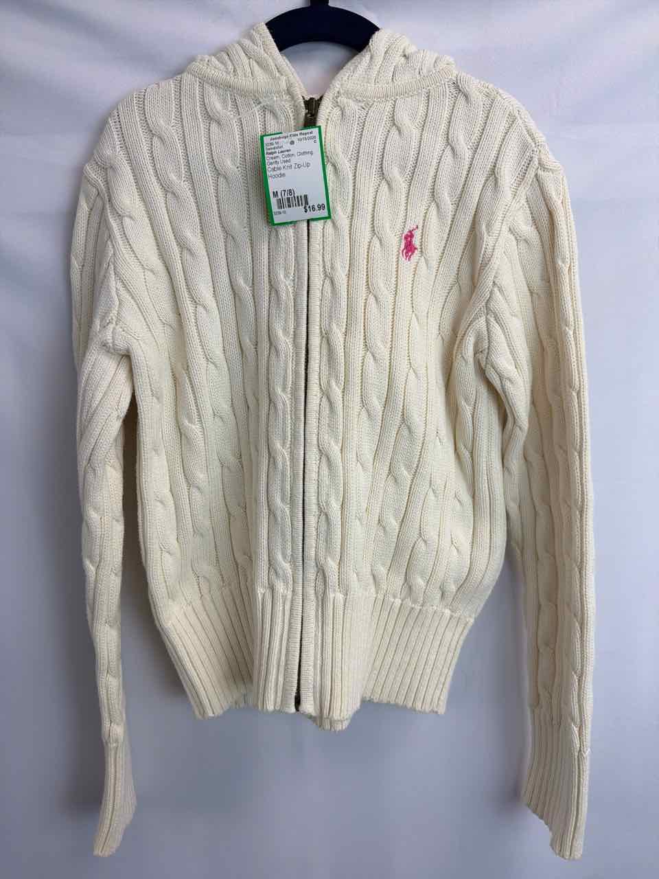 Ralph Lauren Size M (7/8) Cream Gently Used Sweatshirt