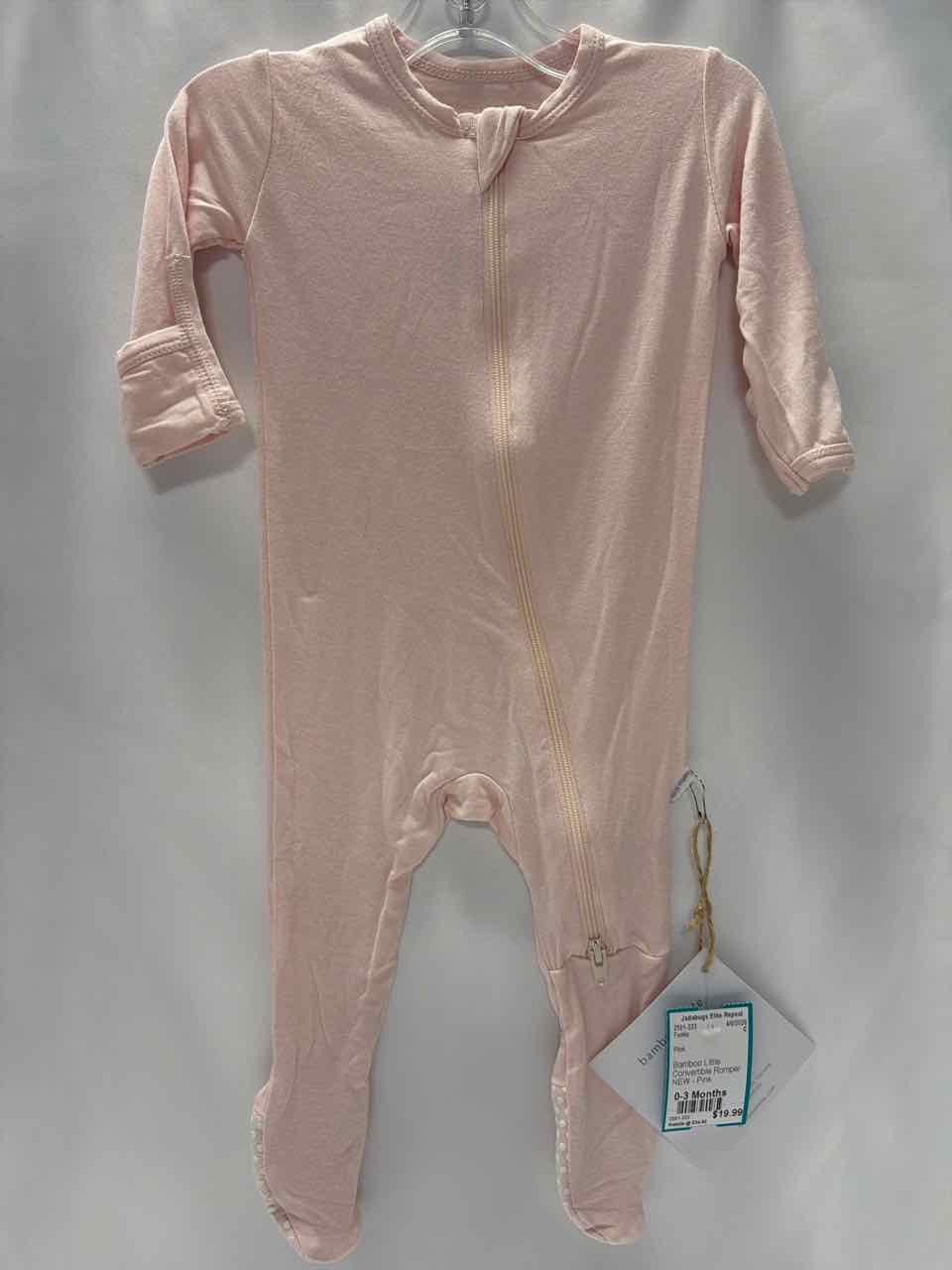 Bamboo Little Size 0-3 Months Pink Footie