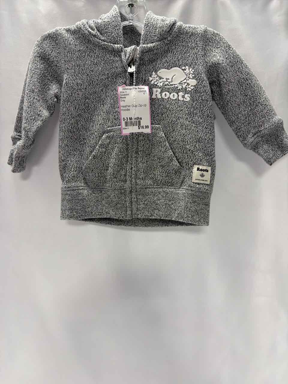 Roots Size 0-3 Months Gray Sweatshirt
