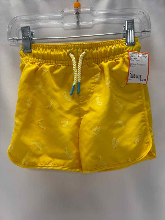 Cat & Jack Size 2T Yellow Swim Trunks