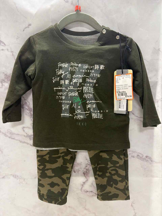 IKKS Size 6 Months Green Outfit- 3pc