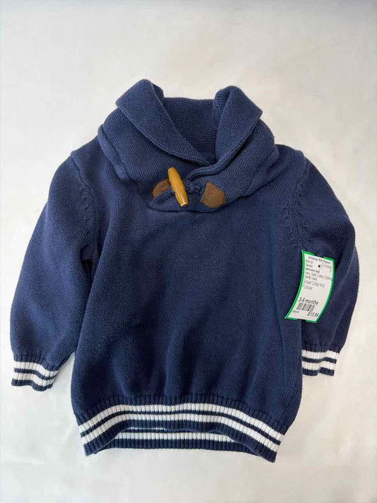 Janie and Jack Size 3-6 months Navy Gently Used Sweater