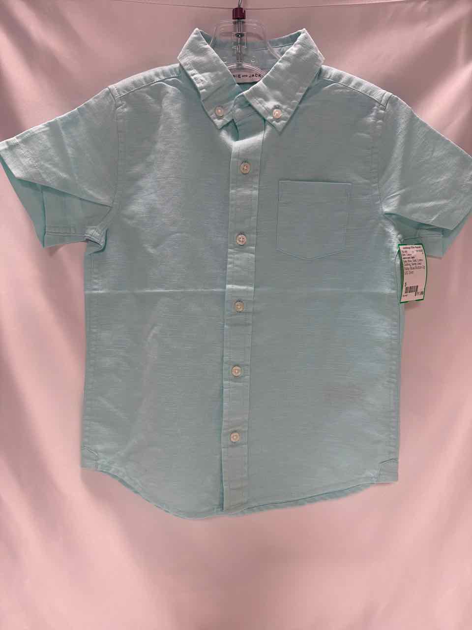 Janie and Jack Size 5 Baby Blue Gently Used Shirt- Casual