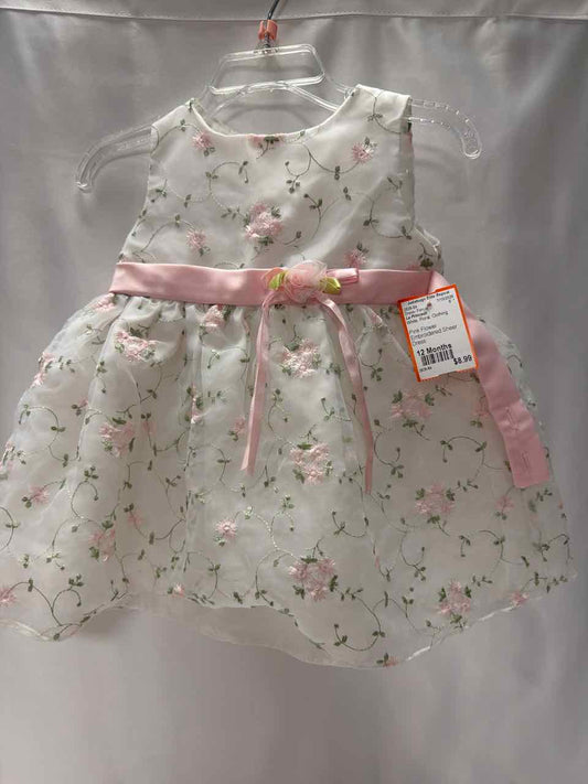 La Princess Size 12 Months White Dress- Formal